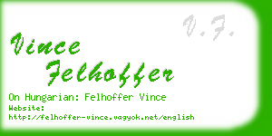vince felhoffer business card